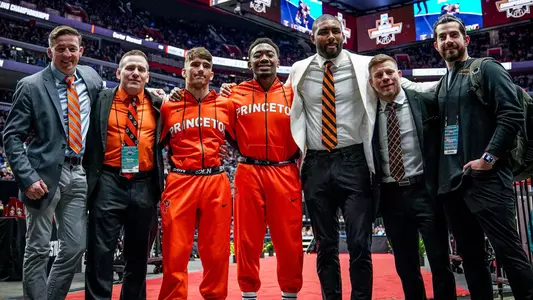 Coaches/Staff, Patrick Glory, Quincy Monday at 2022 NCAA Championships