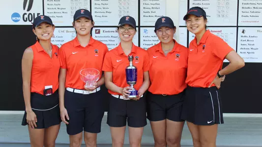 Women's golf Low Country Intercollegiate trophy photo