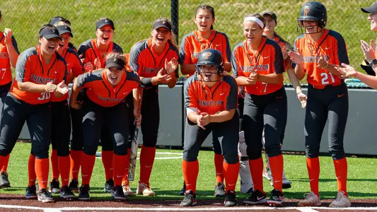 softball team celebration photo