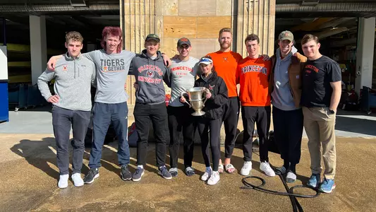 Heavyweight rowing celebrates with the Navy-Princeton Rowing Cup in 2022
