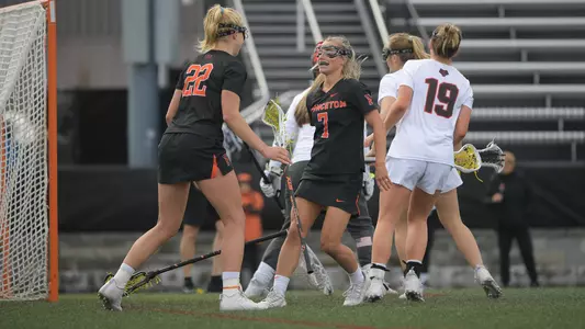 Kyla Sears celebrates at Brown in 2022