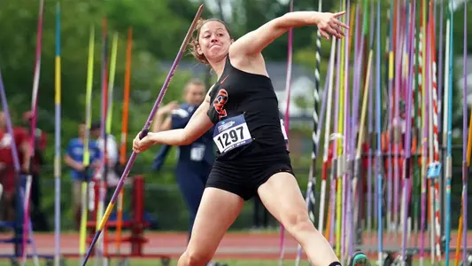Kate Joyce throws javelin