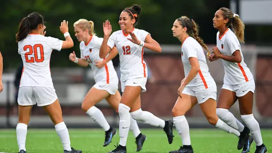 princeton women's soccer celebration photo