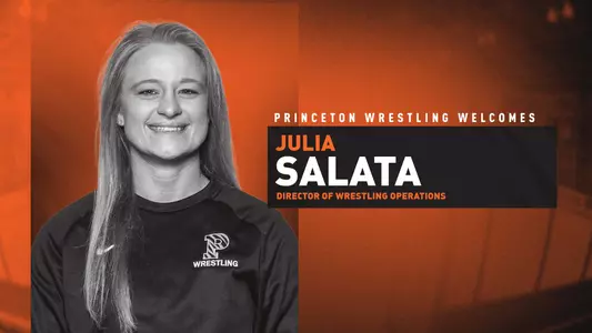 Julia Salata graphic princeton wrestling welcomes director of wrestling operations