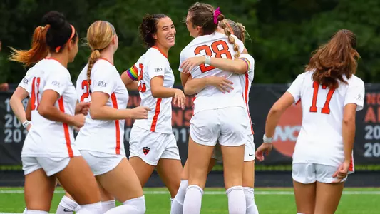 princeton women's soccer team celebration