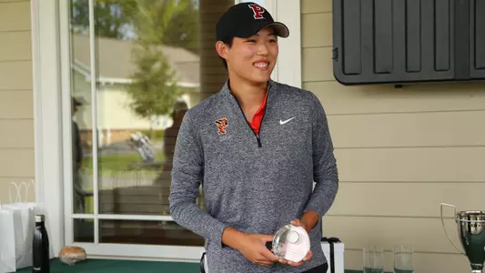 Victoria Liu with Princeton Invitational medalist trophy