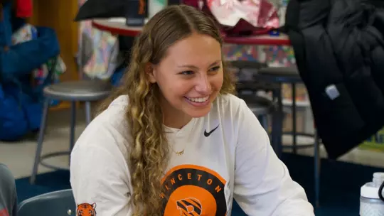 Princeton Swim & Dive visits the classroom