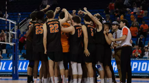 Men's Volleyball Huddle