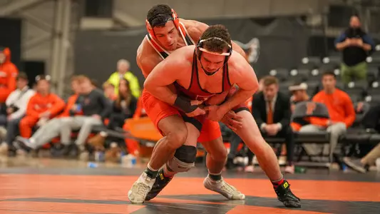 Luke Stout wrestling action