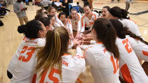 Women's Volleyball Huddle