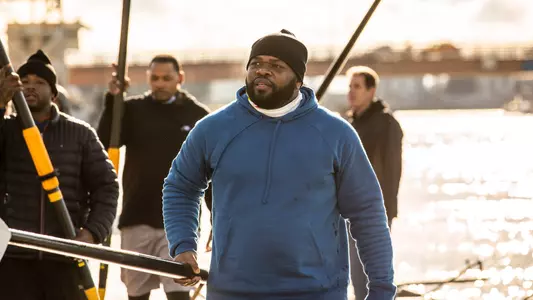 arshay Cooper with rowers