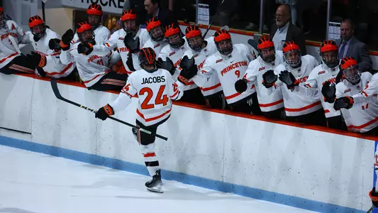 David Jacobs Celebrates A Goal Against Yale