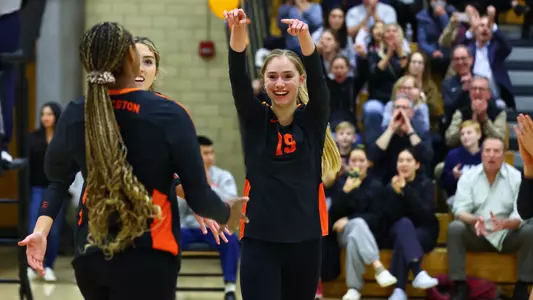 Princeton Women’s Volleyball hosts Harvard on November 11, 2023, and honors the class of 2024.