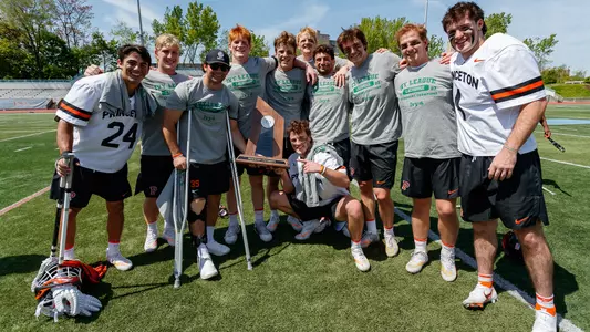 Men's lacrosse celebration
