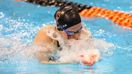 Princeton Women’s Swimming and Diving hosts the Ivy League Tournament on February 16, 2023.