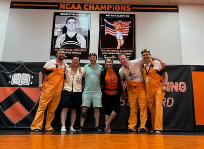Reunions 2023 - Josh Humphries '03, Andy Redman '02, Greg Redman '07, Audrey Pang '05, Greg Parker '03, TJ Pray '03