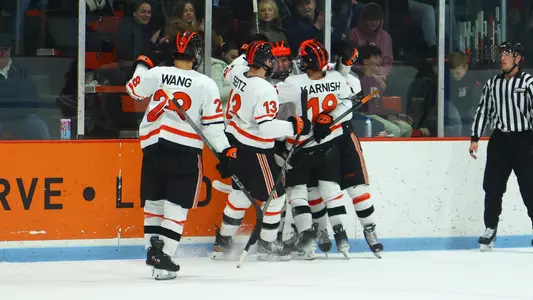 Men's Hockey Celebration vs Harvard 2023