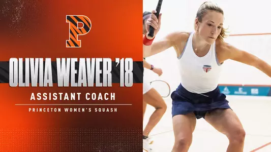 Olivia weaver Princeton women's squash assistant coach action photo