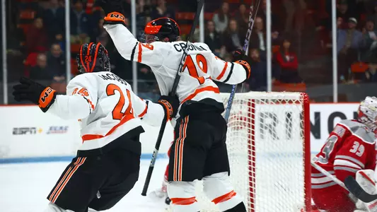 Jack Cronin celebrates against Sacred Heart