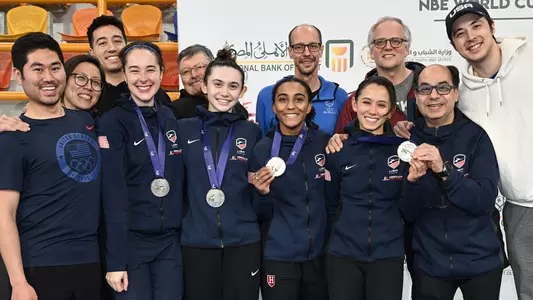 Maia Weintraub with Team USA teammates