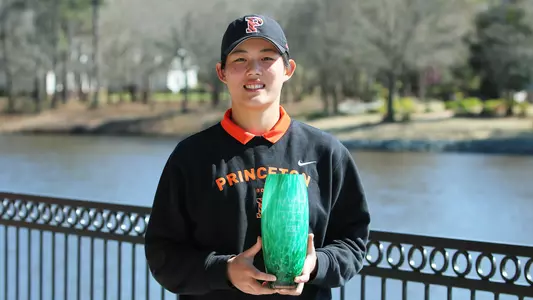 Victoria Liu river landing medalist with trophy