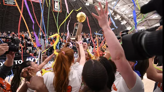 Princeton WBB Celebrating