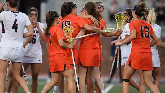 Women's Lacrosse Celebration vs Penn 2023