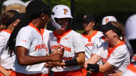 Julia Dumais home run celebration photo