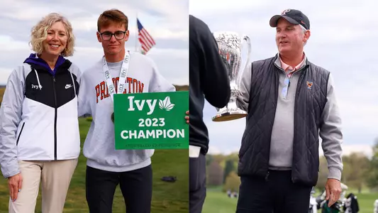 Riccardo Fantinelli with Ivy executive director Robin Harris; head coach Will Green
