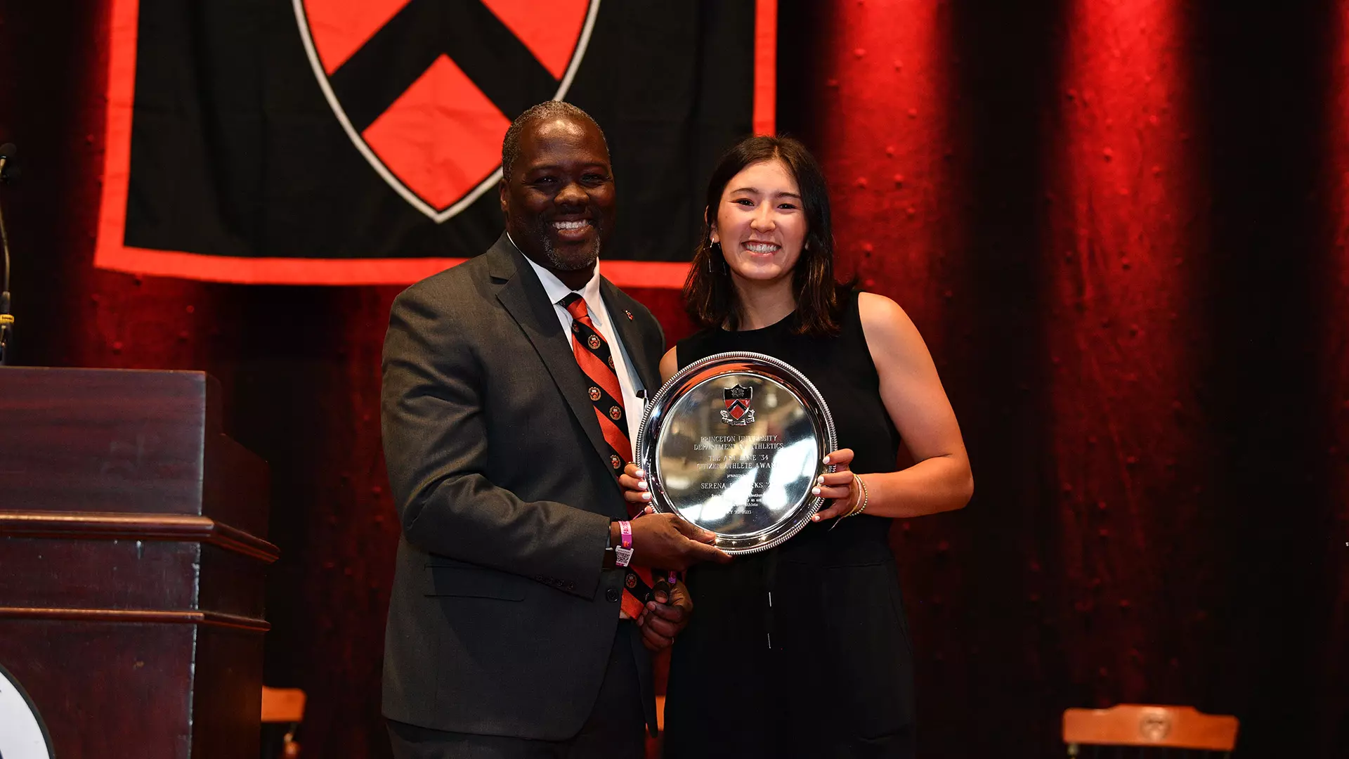 John Mack with Serena Starks posed photo