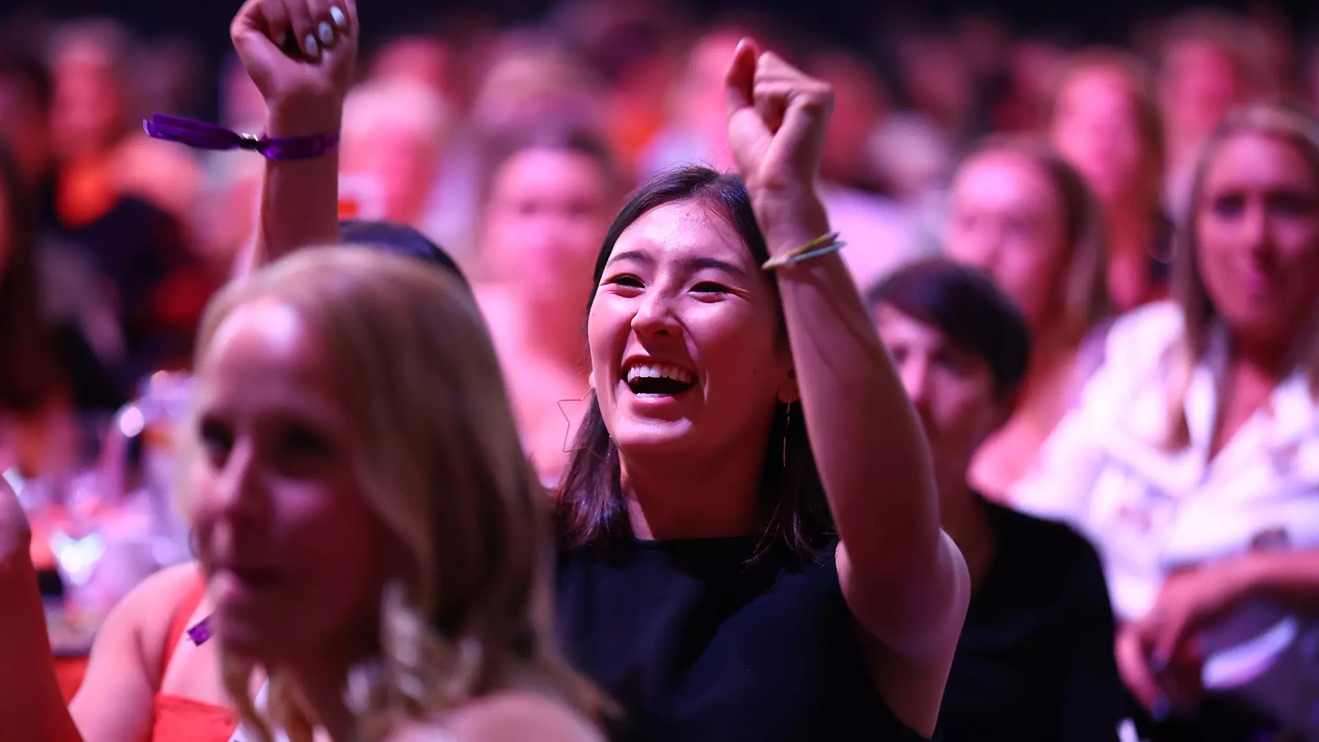 Serena Starks celebrates