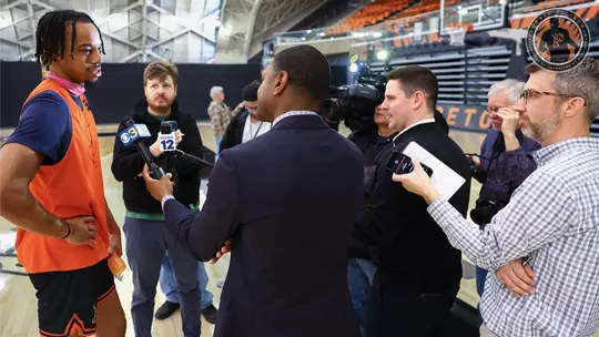 Tosan Evbuomwan Interviewed at Jadwin Gymnasium