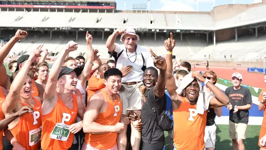 Fred Samara carried by his team as they celebrate