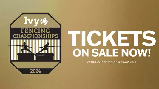 2024 ivy fencing championships ticket graphic