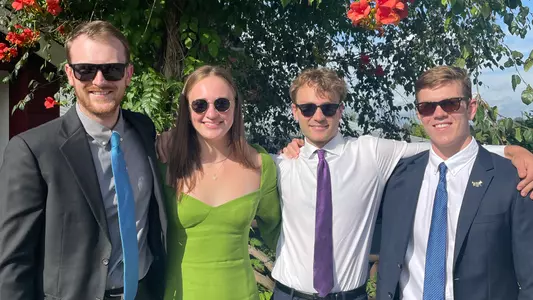 Katie Thiers and her brothers