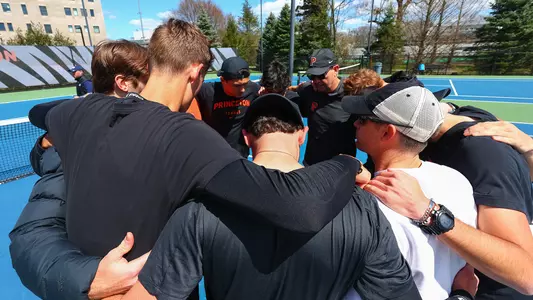 Men's Tennis Team Huddle