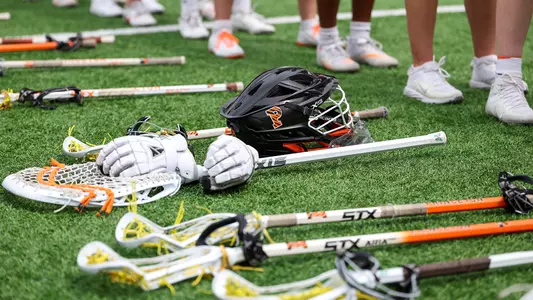 Women's Lacrosse Helmet and Sticks
