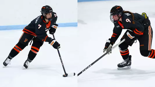 Women's Hockey Player of the Week Graphic Mackenzie Alexander and Issy Wunder