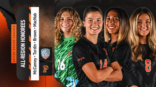 united soccer coaches all-region graphic with McCamey, Tordin, MacNab and Brown