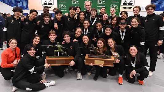 ivy men's and women's championship team trophy photo