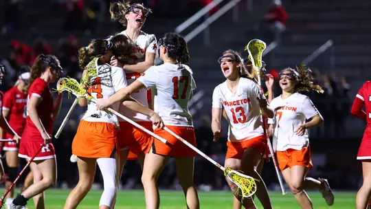 Women's Lacrosse Celebration vs Rutgers 2024