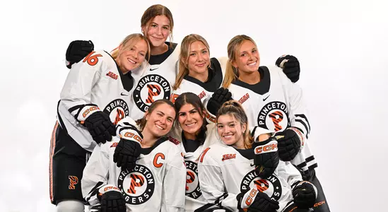 posed photo of women's hockey seniors