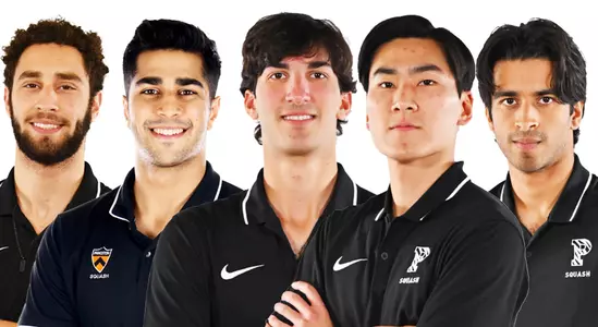 men's squash senior posed photos