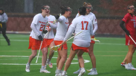 Women's Lacrosse Celebrates Against Cornell