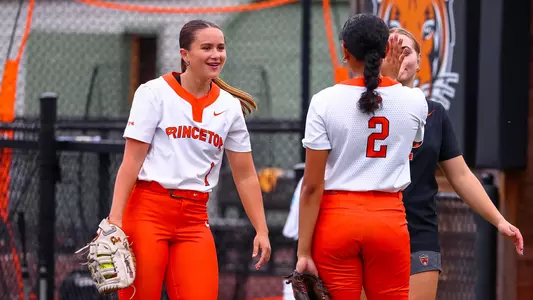 Sophia marsalo smiles at teammate