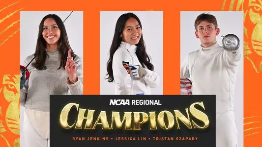 Ryan Jenkins Jessica lin tristan szapary ncaa regional champions graphic posed photos
