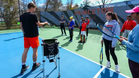 Princeton Men’s Tennis Camp on April 7, 2024.