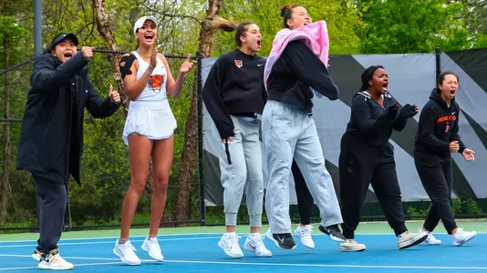 Princeton Women’s Tennis wins the 2024 Ivy Title on April 21, 2024.