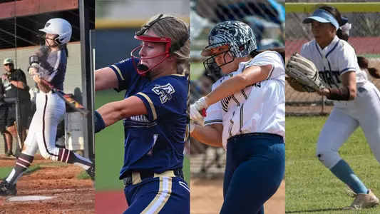 action shots of 2028 softball incoming class