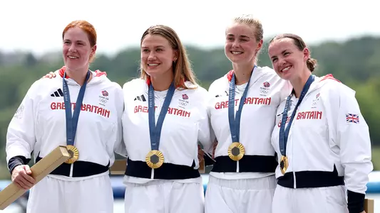 Hannah Scott 2024 Olympic Gold medal Ceremony